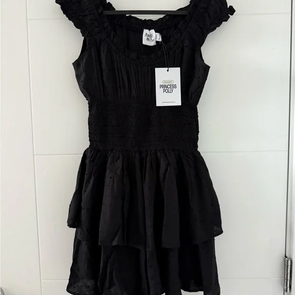 Princess Polly Black Ruffled Mini Romper - Picture 5 of 7